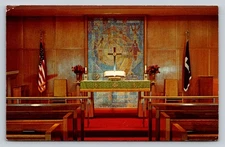 Postcard c1970s All Faith Chapel Naval Hospital Great Lakes Illinois P368