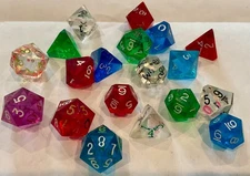 19 vintage GAMESCIENCE DICE dungeons and dragons role playing RPG gaming dice