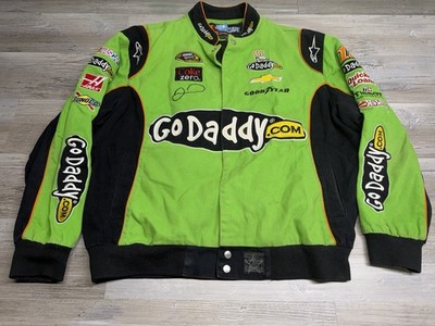 Vintage Jeff Hamilton Go Daddy.com NASCAR Jacket Size XL Danica