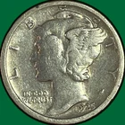 1925-S Mercury Dime Fine F Coin #41703