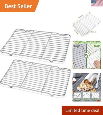 Cooling Rack and Baking Rack with Stainless Steel, 2 - Pack 10 x 15 Inches He...