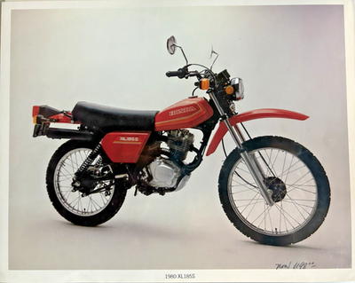 1980 Honda XL-185S Dealer press kit color photo original | eBay