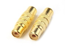 RCA Coupler, RCA Female to Female Adapter Gold Plated A/V Joiner Gender Chang...
