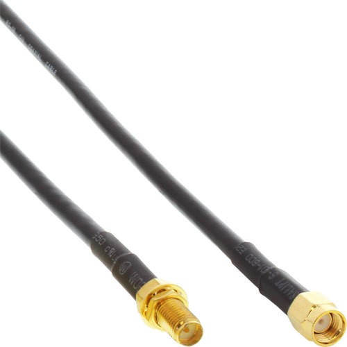 3x InLine WLAN Kabel, R-SMA-Stecker auf R-SMA-Kupplung, 3m, bulk