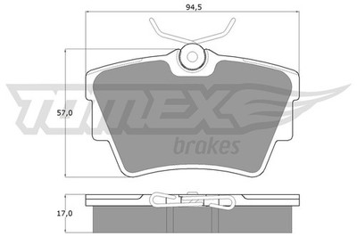 Bremsbelagsatz Scheibenbremse TOMEX Brakes TX 13-09 für RENAULT OPEL NISSAN X83