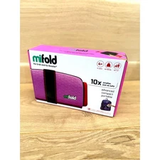 Mifold Grab-and-Go Booster Seat Compact Portable Car Seat 4+ Years Purple