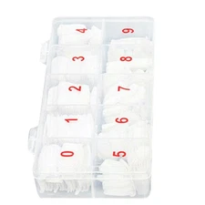 500* Fashion Manicure Full Cover Natural False Nails Fake Tips Tools With Box f