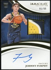 2024 Immaculate Johnny Furphy Rookie Patch Auto /99 #130 Indiana Pacers