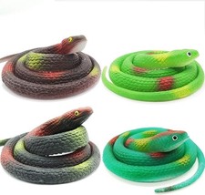 Realistic 29-Inch Rubber Snakes - Perfect for Parties Scaring Pests Away
