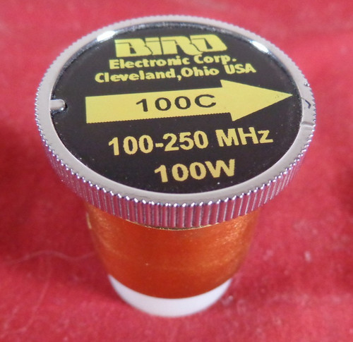 Bird 43 Thruline Wattmeter Element 100W 100C 100-250MHz  Works GREAT  FREE SHIP