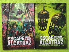 2 "Escape From Planet Alcatraz" Books: Prisoners Poison Sea + Attack Drones GOOD