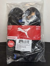 Men's PUMA Low Cut Cushioned Socks Ankle Socks - 8 Pairs - Black Size 8-12 NEW