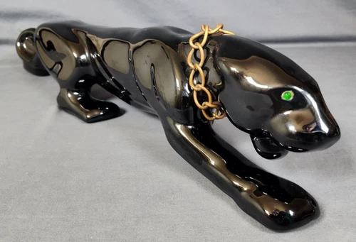 Vintage Royal Haeger Black Panther Figurine XL 24" Mid Century Modern MCM Statue