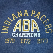 INDIANA PACERS ABA Champions Licensed Basketball T-Shirt. 2XL HOMAGE Preowned NV