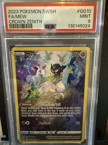 2023 Pokemon Sword & Shield Crown Zenith #GG10 Full Art Mew Psa 9
