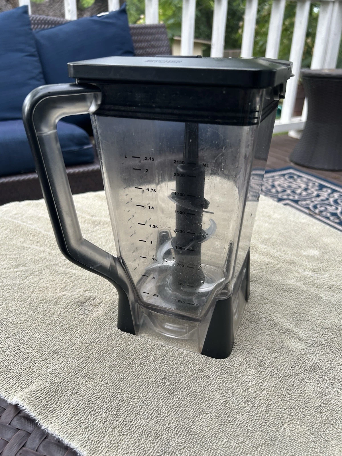 Ninja Blender 72 oz 9 Cup Pitcher Jar Lid Blade BL660 BL770 BL780 Black Genuine