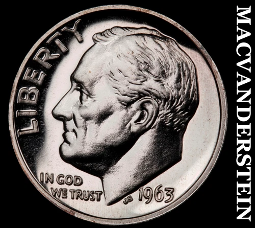 1963 Roosevelt Dime- Silver- Choice Gem Proof Luster No Reserve #i9580