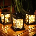 Solar Palace Lantern Outdoor Garden Hanging Candle Landscape Decor Light