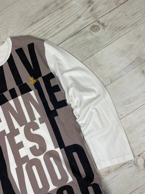 Vivienne Westwood Big Logo Long Sleeve T-Shirt Men Size 2XL White