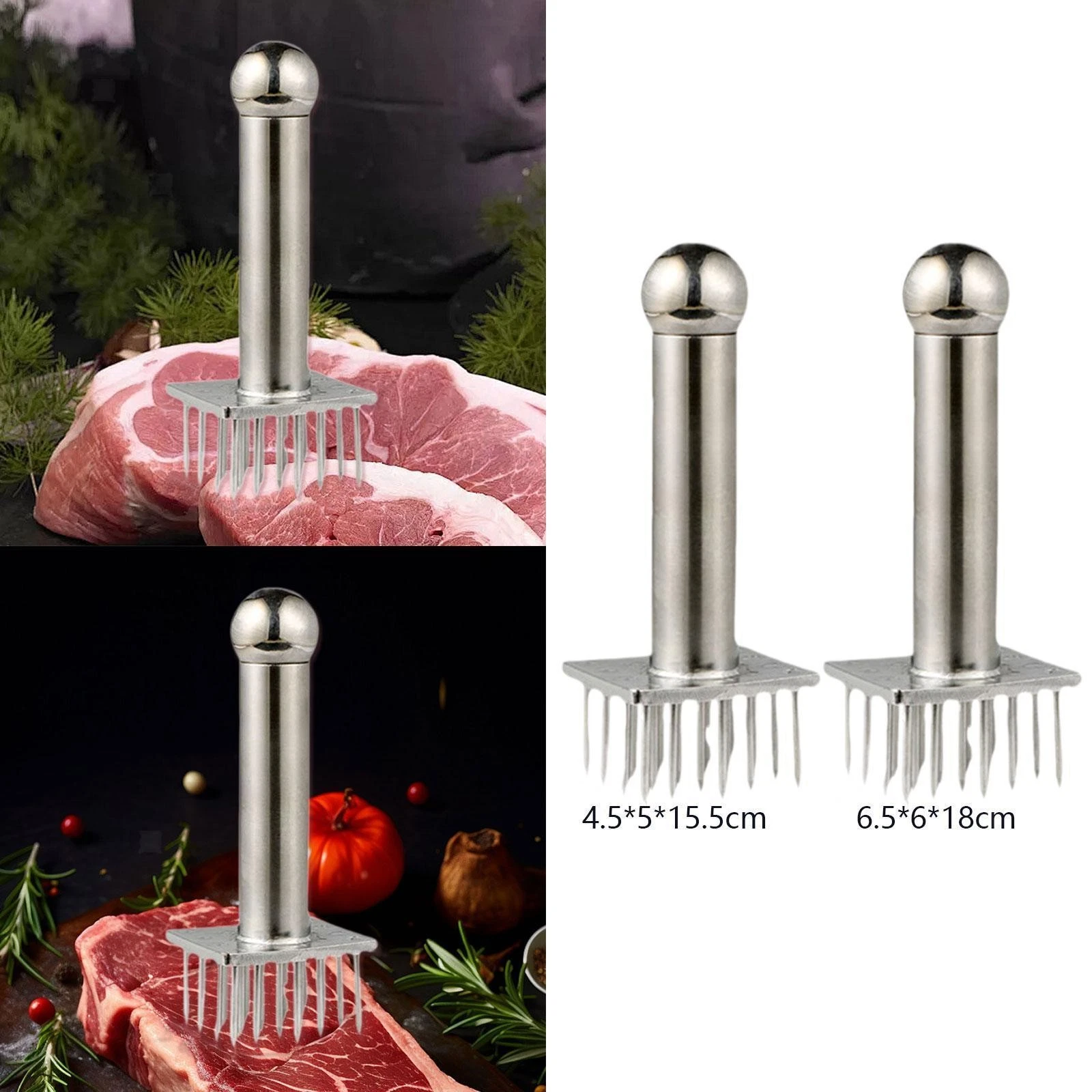 Manual Meat Tenderizer Cooking Utensils Stainless Steel Heavy Duty Tender Meat
Opens in a new window