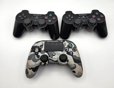 Sony PlayStation analog Controller, PS 2 (Sony 2x), PS 4 (nacon 1x), *defekt*