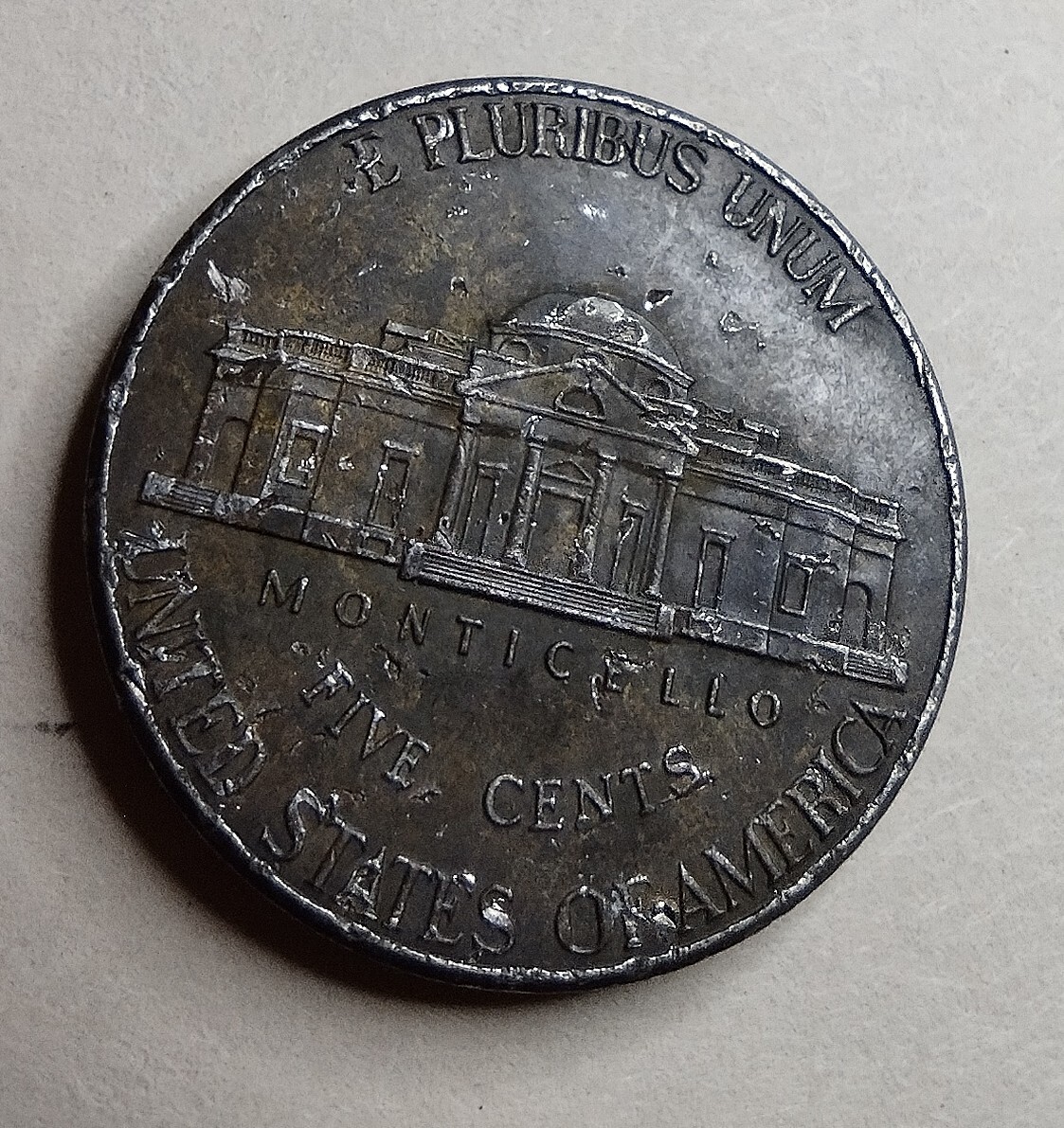 2015P Jefferson Nickel, BLACK BEAUTY ** Improper Annealing
