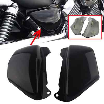 für Honda Magna VF750 VF750C 94-04 Glanz Schwarz Batterie Abdeckung Seitendeckel