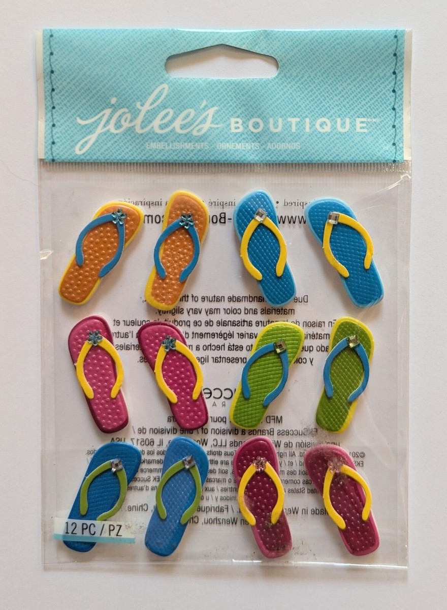 Craft Embellishments: Flip Flops - 12pc Craft Embellishments: Flip Flops - 12pc