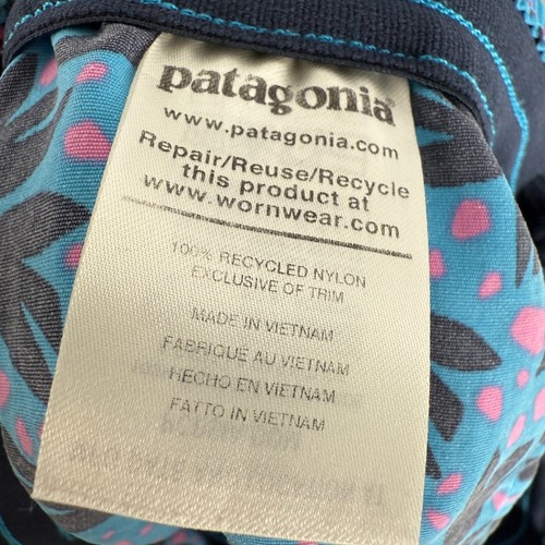 Patagonia Girls Baggies Shorts Youth XL Blue Floral Drawstring Unlined - Picture 6 of 6