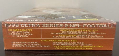 1998 Fleer Ultra Series 2 NFL Football 24 Packs Hobby Box Factory Sealed (A) - Picture 3 of 6