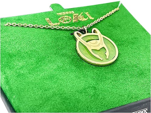COLLANA CASCO LOKI, Collana Ciondolo Ufficiale Marvel Disney+ Donna SIMBOLO LOKI - Foto 3 di 9