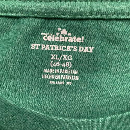 This Is My Lucky Shirt Irish Clover St Patrick's Day Tee - Mens XL - Green S/S - Picture 6 of 8