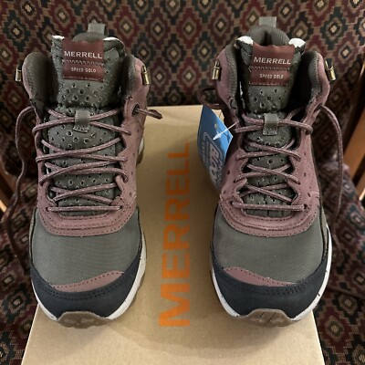 Merrell Women's Speed Solo Mid Waterproof Size 7 Olive/Marron NEW! $150!