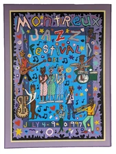 James Rizzi Montreux Jazz Poster, 1997 Silkscreen (Matte) 30 1/4" × 21 3/4"