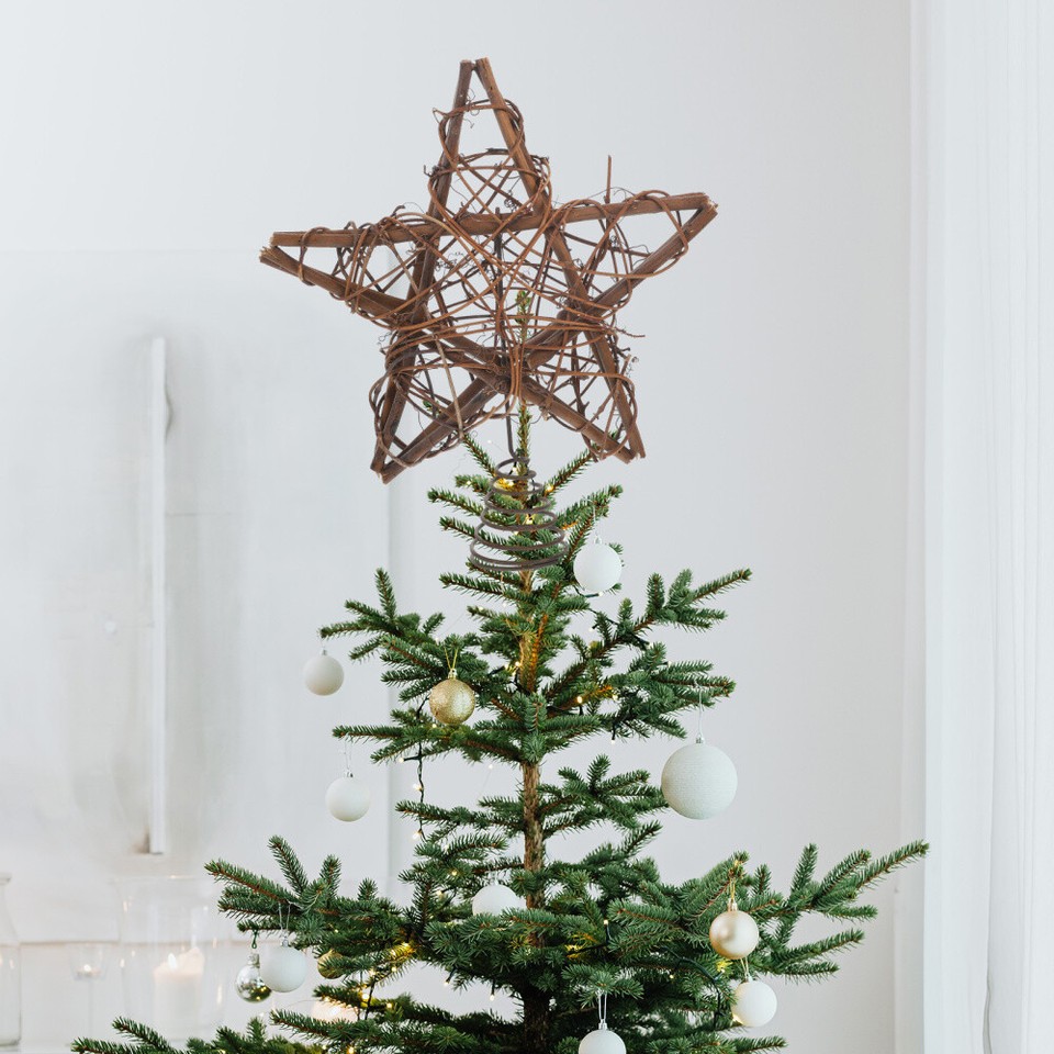 Grapevine Star Tree Topper Christmas Decoration Good Size Rustic eBay