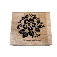 Mounted Rubber Stamp Flower Floral 2"