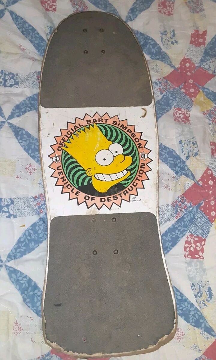 Vintage Bart Simpson Vehicle Of Destruction Skateboard Rare Vintage Bart Simpson Vehicle Of Destruction Skateboard Rare