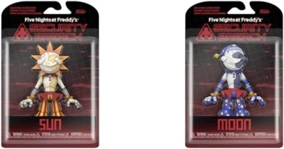 FIVE NIGHTS AT FREDDY'S SUN AND MOON 5" FIGURES SECURITY BREACH NEW FNAF FUNKO