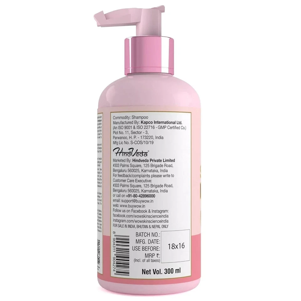 WOW Skin Science Himalayan Rose Shampoo with Rose Hydrosol 300ml - Image 3 of 3