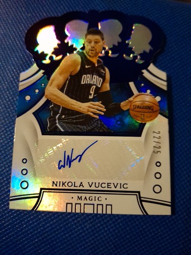 2019 NIKOLA VUCEVIC PANINI CROWN ROYALE AUTOGRAPHED AUTO NBA CARD /25 MAGIC BULL - Picture 1 of 2
