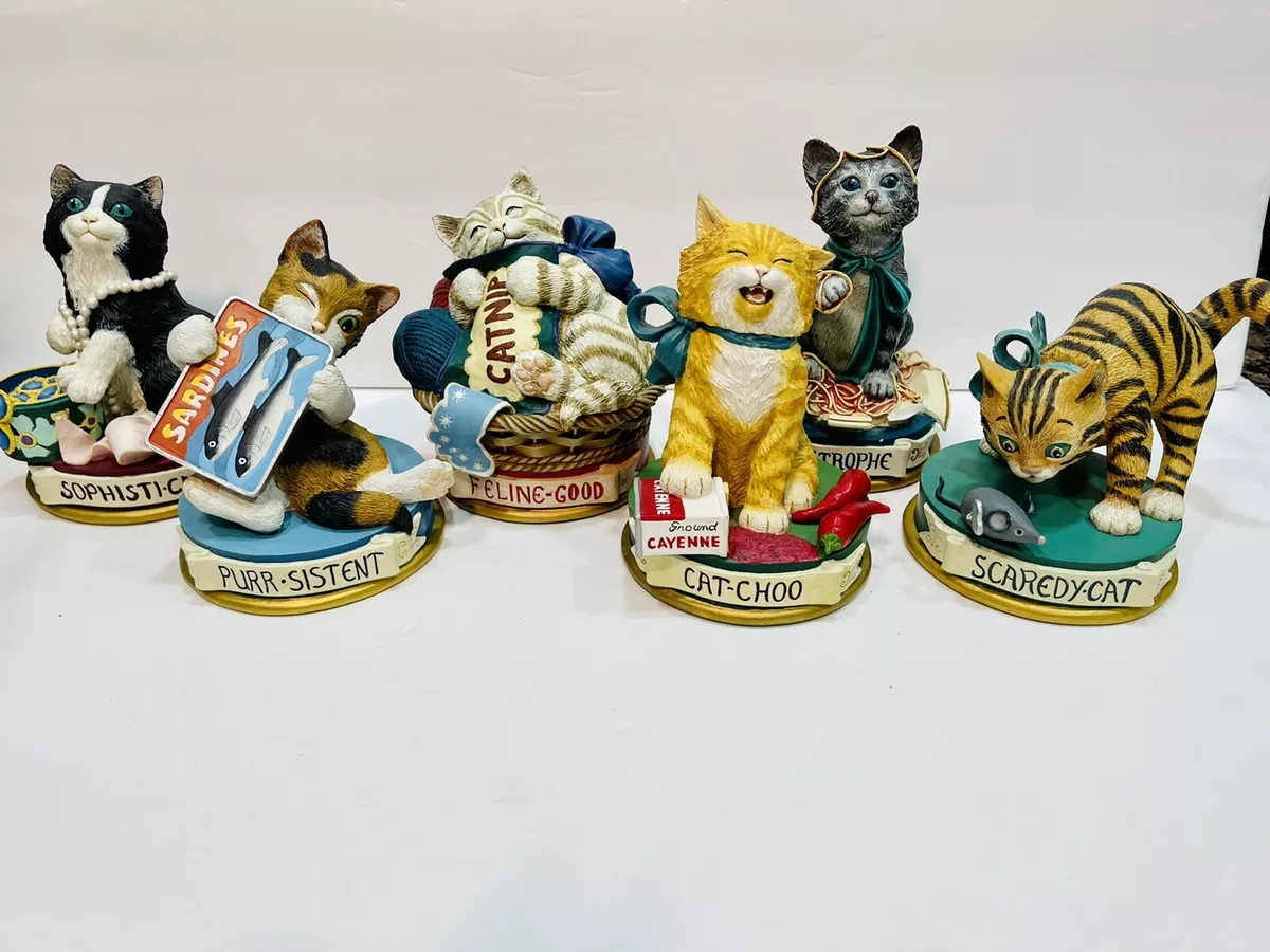 Danbury Mint SCAREDY-CAT Quotable Cats Sculpture Figurine by