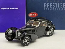 AUTOart 1938 Bugatti 57SC Atlantic Coupe Schwarz Black w Disc Wheels 1:18 - As N