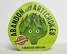 ABANDON all ARTICHOKES: A Heartless Card Game, Gamewright, tin box, COMPLETE