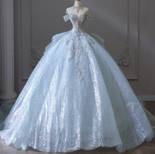 Ball Gown Wedding Dresses princess crystal beaded Plus Size Sweetheart Backless