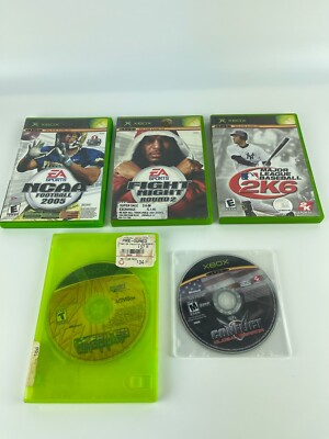 Xbox 5 Game lot: Fight Night Major League Baseball 2k6 Ncaa Football Conflict 