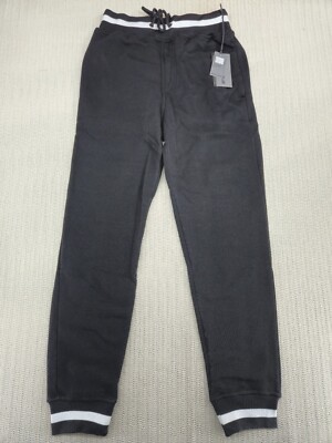 Royal Blue Active Joggers Sweatpants Mens Medium Black Tapered Fleece Pockets