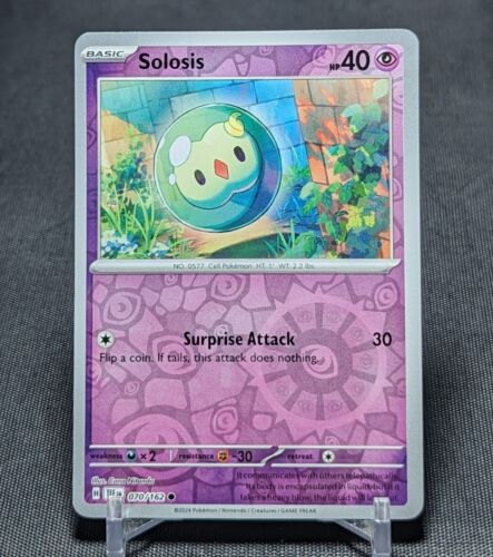 Solosis Common Reverse Holo Psychic Temporal Forces Pokemon TCG Card 070/162 - Picture 1 of 2