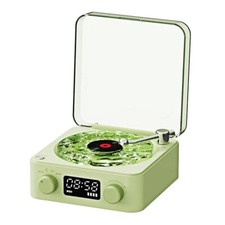 Retro Turntable Speaker: Bluetooth 5.0, Vinyl Playback, Stereo Sound, RGB Lamp