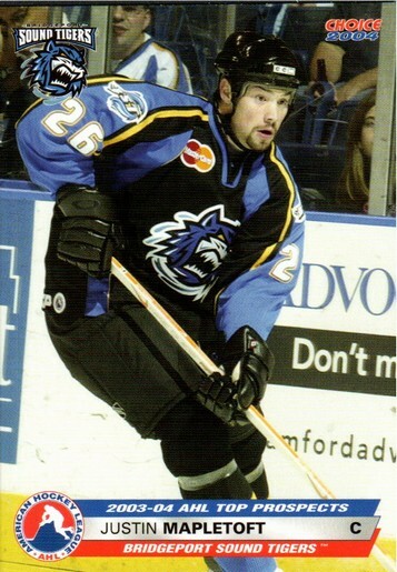 Justin Mapletoft 2003-04 AHL Top Prospects Bridgeport Sound Tigers