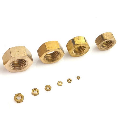 Tuercas hexagonales de latón M2 M2,5 M3 M4 M5 M6 M8 M10 M12 M14 M16 M20 M22 M24 - Imagen 2 de 5